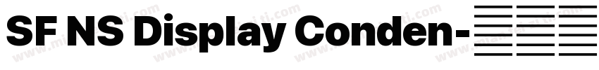 SF NS Display Conden字体转换